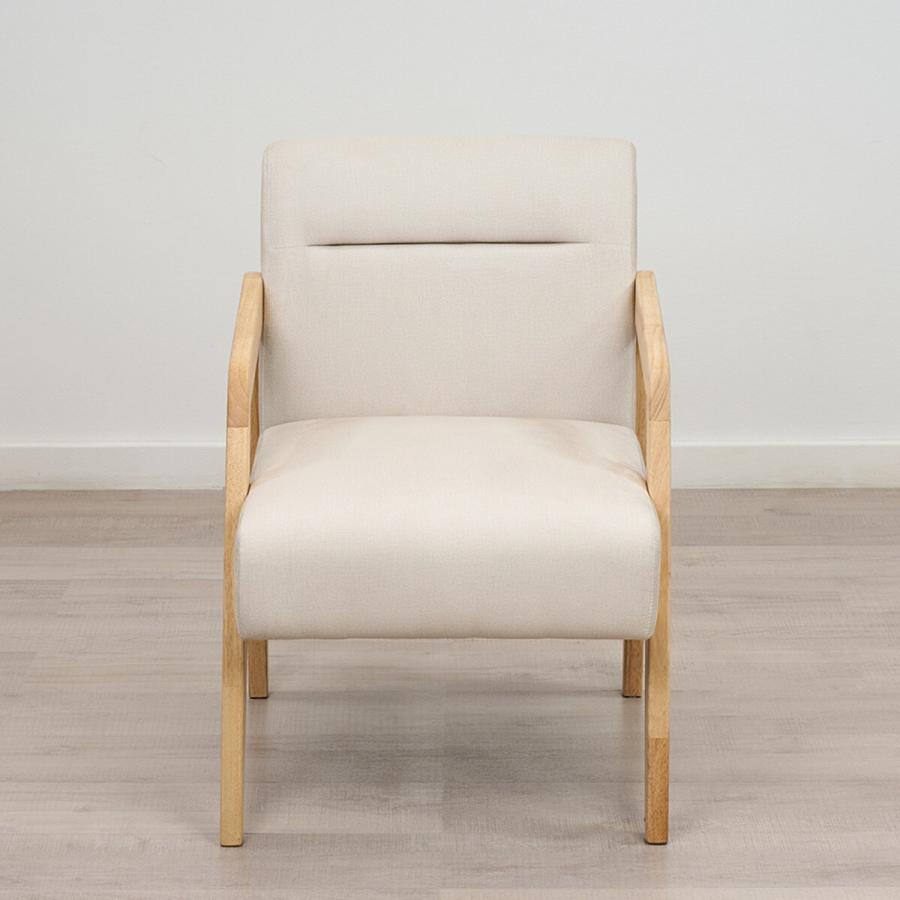 ニトリ（NITORI） 【NATURAL SIGNATURE】天然木 肘付き1Pソファ