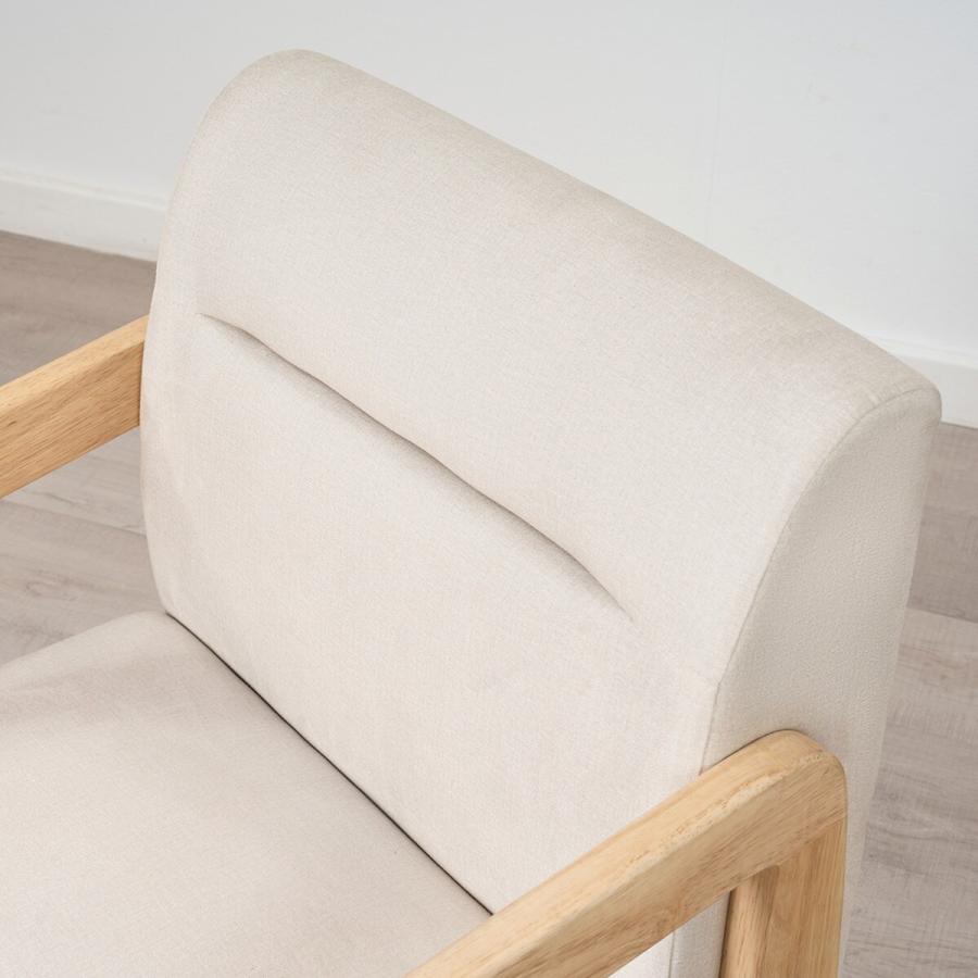 ニトリ（NITORI） 【NATURAL SIGNATURE】天然木 肘付き1Pソファ