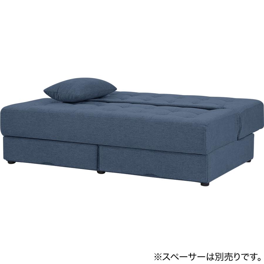 ニトリ　ソファ　ソファベッド　2個セット ニトリ（NITORI） ソファベッド ボルスター付き + スツールセット 布