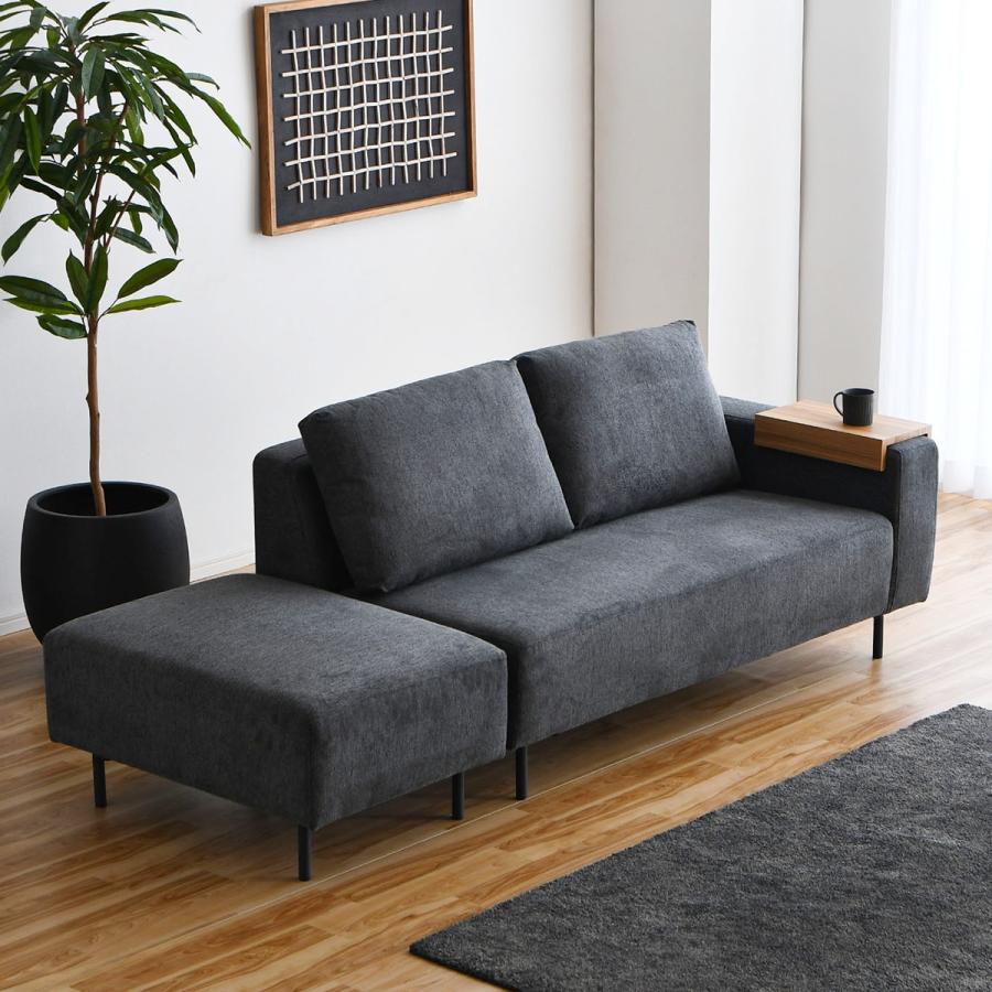 ニトリ（NITORI） 片肘モジュールソファ (左肘 ブラック) : ニトリ