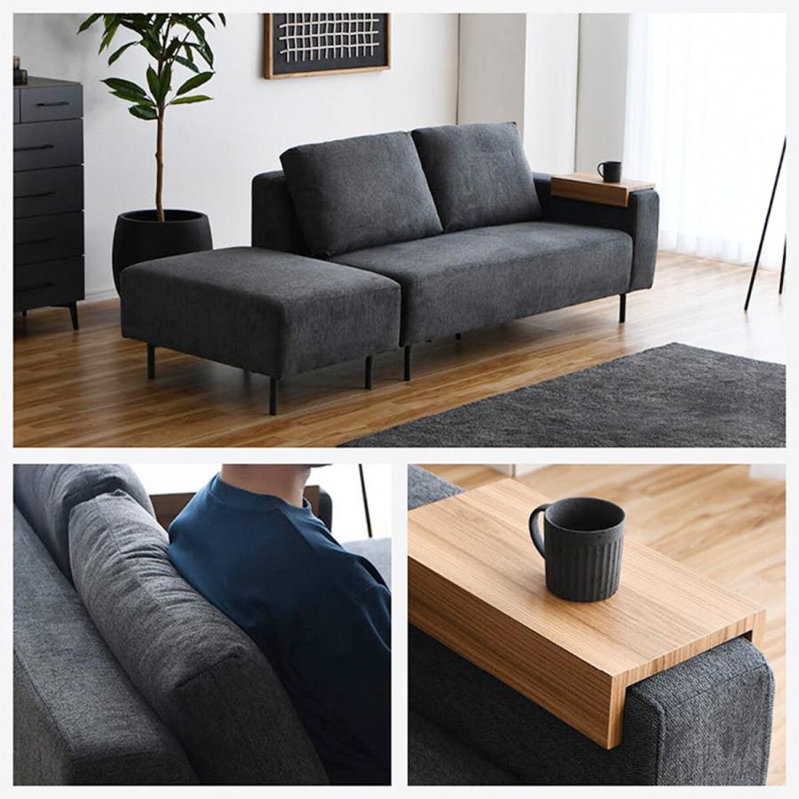 ニトリ（NITORI） 片肘モジュールソファ (左肘 ブラック) : ニトリ