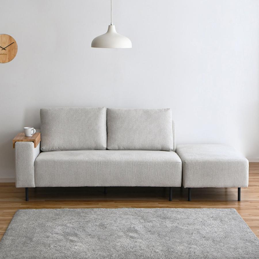 ニトリ（NITORI） 片肘モジュールソファ (右肘 ベージュ) ニトリ期間