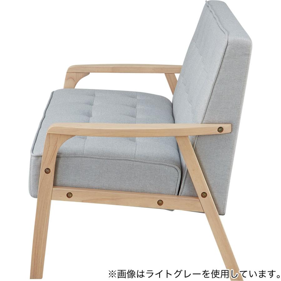 2人掛け天然木フレームソファ 布張りタイプ ニトリ（NITORI） 2人掛け天然木フレームソファ 布張りタイプ (ルッキ3