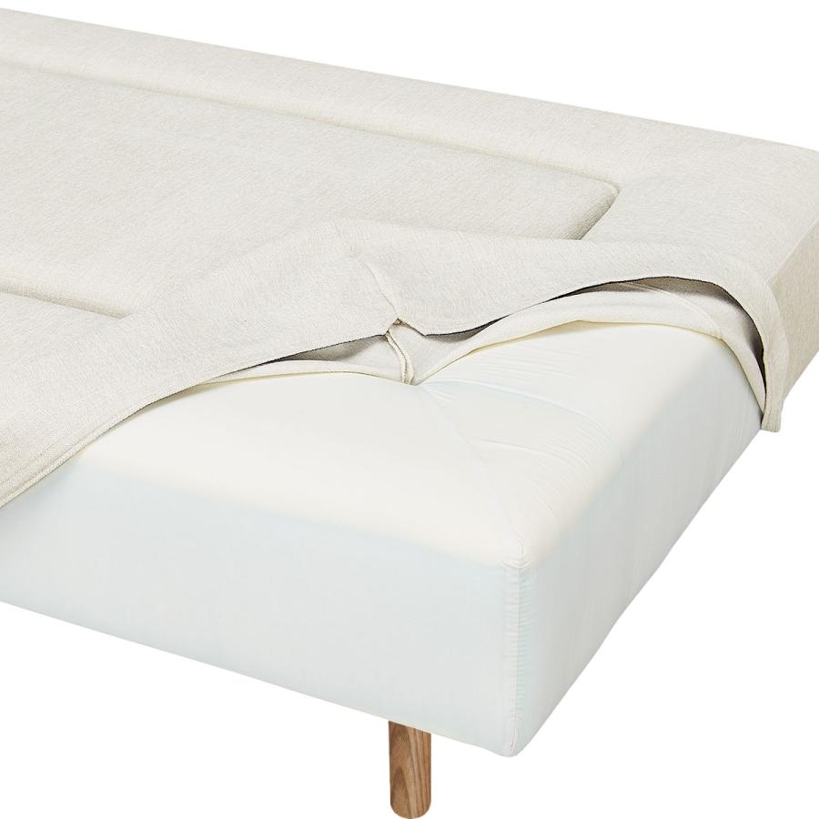 マルチソファ 奥行94cm 布張りタイプ (MR02 1794 NE05 WH/脚MBR) ニトリ_1