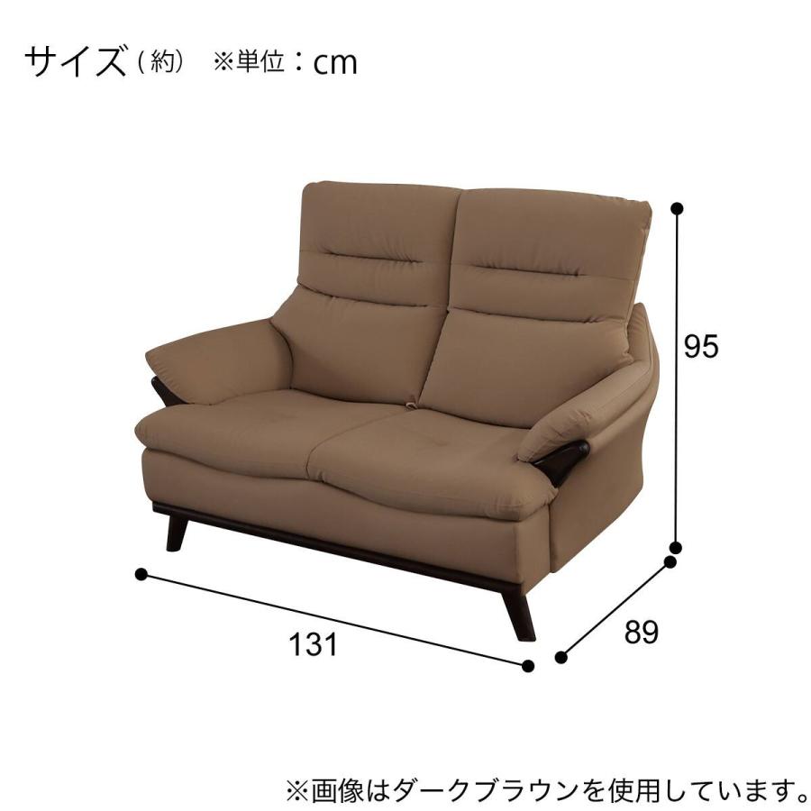 ニトリ（NITORI） 2人掛けソファ 合成皮革タイプ(SM05 Nシールド DBR