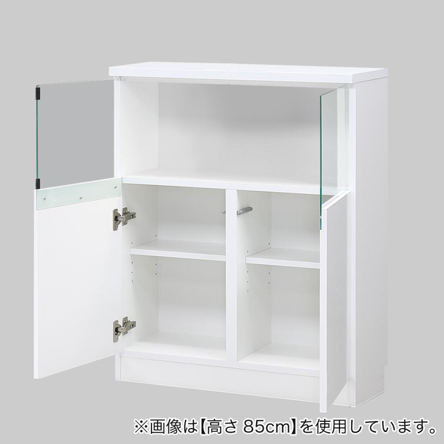 【最終価格】ニトリ　ホワイト木製テレビ台 ガラス扉付き ホワイトテレビボード ガラス扉付き 半完成品 [幅85.5] fit