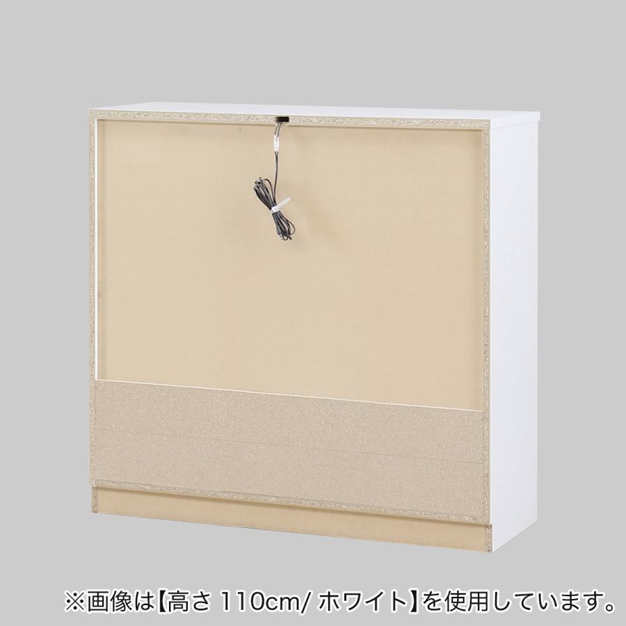 ニトリ（NITORI） ディスプレイ収納 照明付き 扉 (幅116.5×高さ85cm