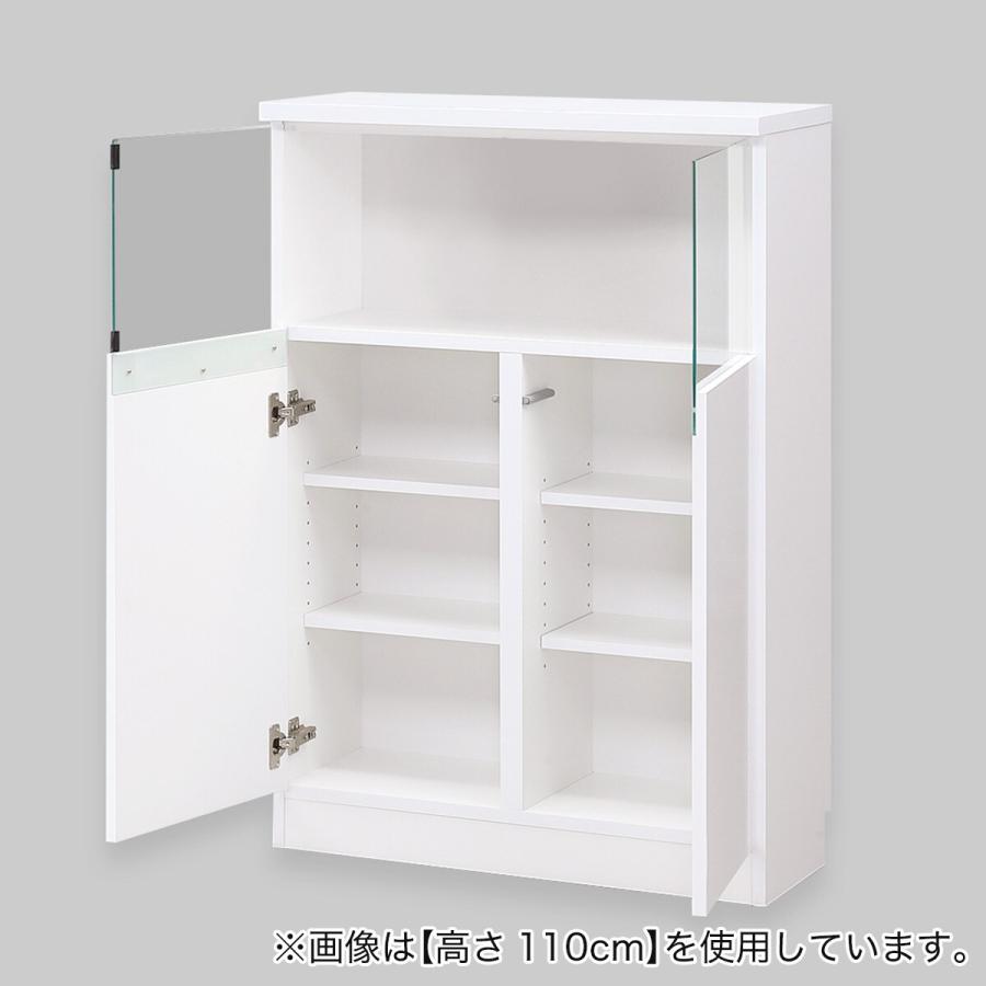 ニトリ（NITORI） 【高さオーダー】ディスプレイ収納 照明付き 扉 (幅