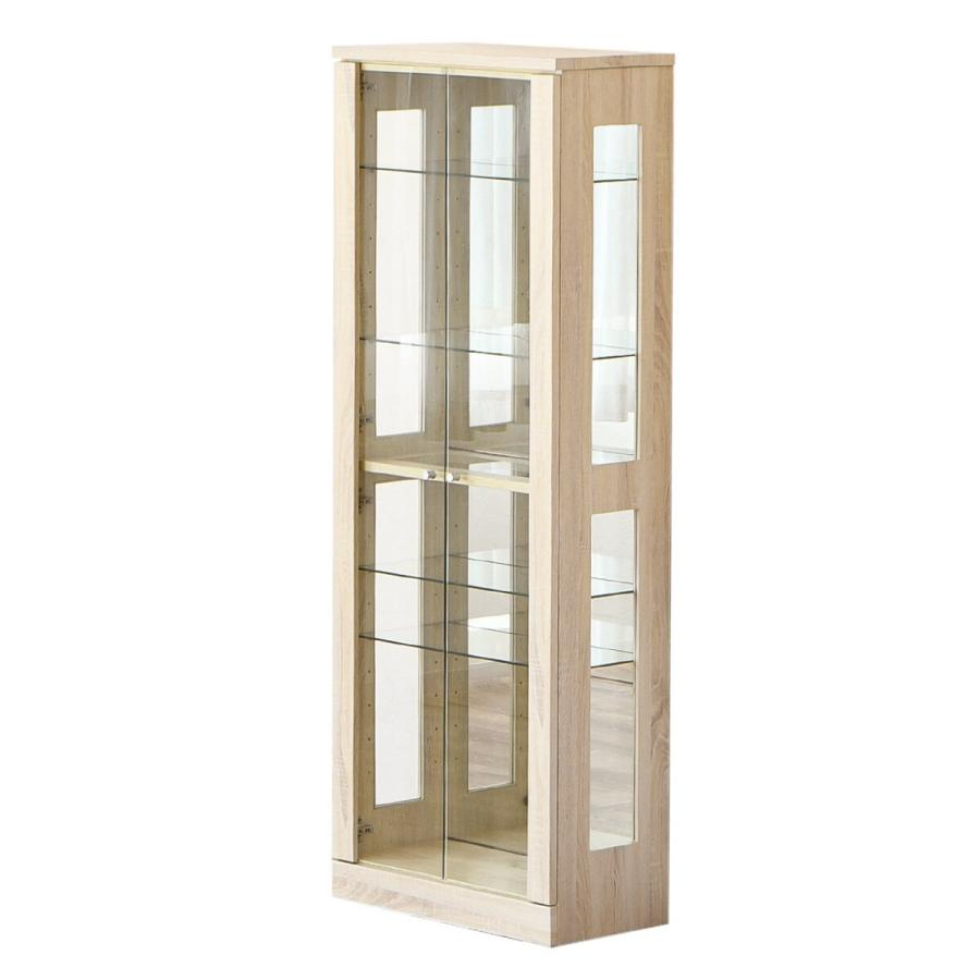 ニトリ　コレクションボード　ガラスケース 4棚付き　背面ミラー ニトリ コレクションボード 背面ミラー付き (BR) : ニトリ Yahoo