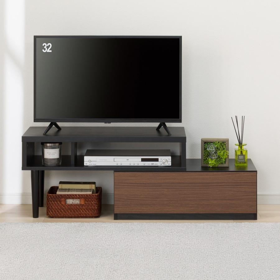 ニトリ（NITORI） 伸長式テレビ台(ローボード GA101N EX79 MBR/BK