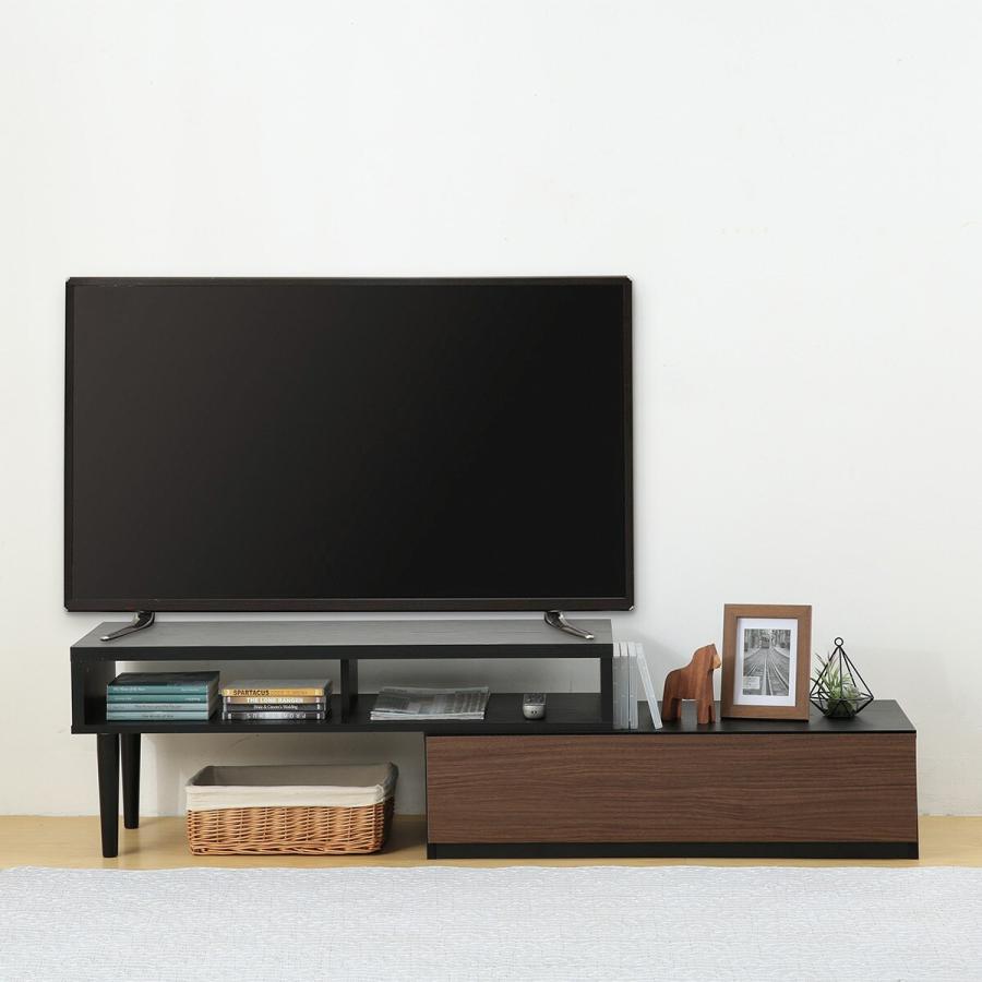 ニトリ（NITORI） 伸長式テレビ台(ローボード GA101N EX100 MBR/BK