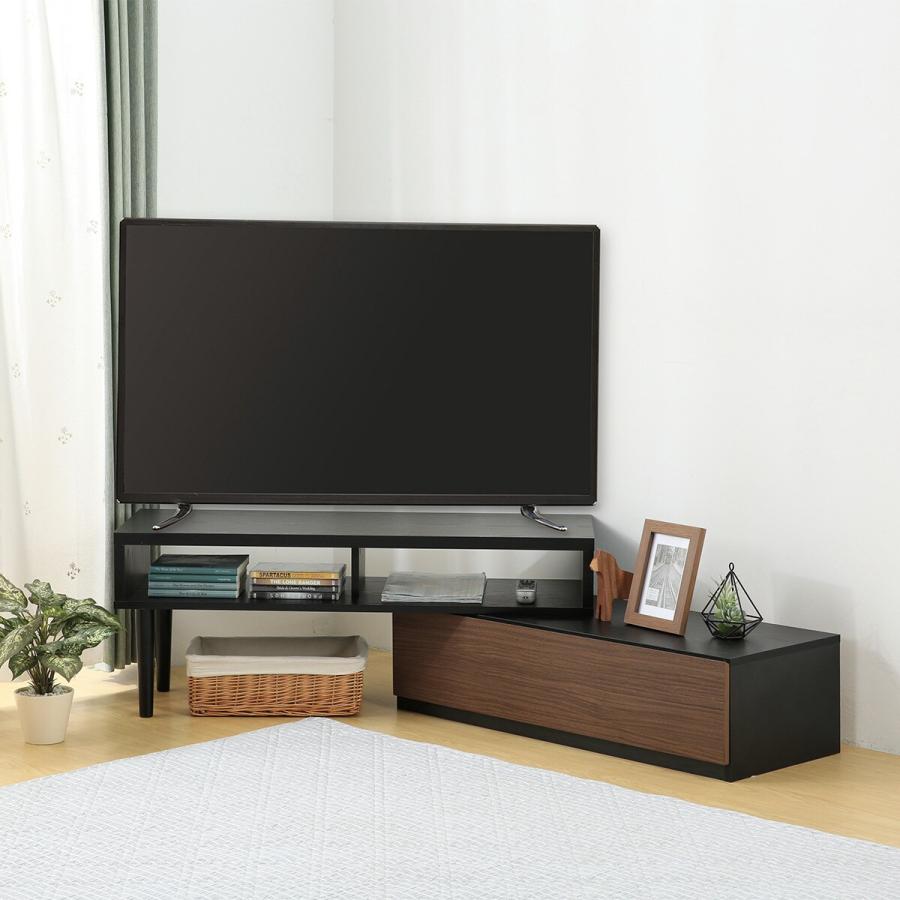 ニトリ（NITORI） 伸長式テレビ台(ローボード GA101N EX100 MBR/BK
