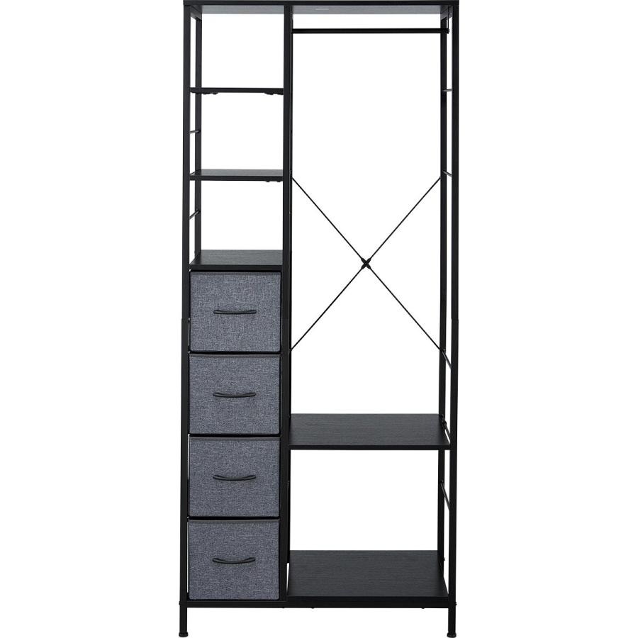 ニトリ（NITORI） ハンガーラックチェスト(MJ011 DGY/BK) : ニトリ