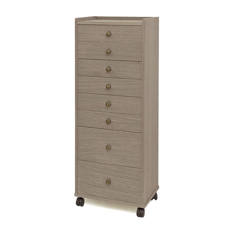 ニトリ（NITORI） キャスター付き総桐8段チェスト(MR 104H GY