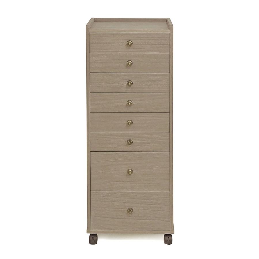 ニトリ（NITORI） キャスター付き総桐8段チェスト(MR 104H GY