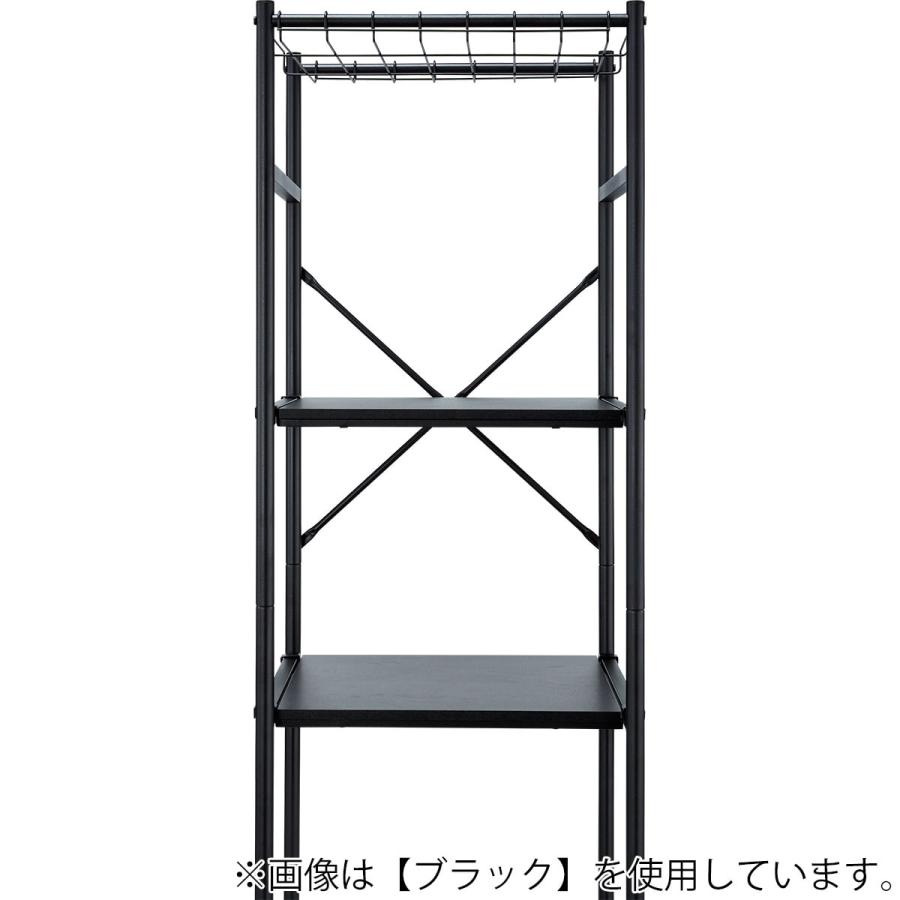 ニトリ - ニトリ　アイアンシェルフ　ラック ヴィンテージスタイルのアイアンシェルフ4段(幅60cm ブラウン