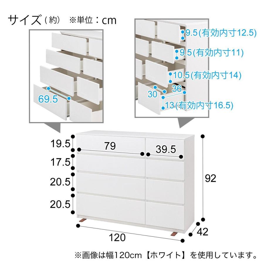 ニトリ（NITORI） ローチェスト(クエス 120-4LC LBR3) : ニトリ Yahoo