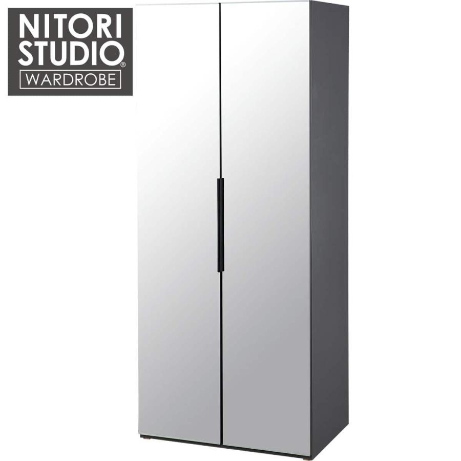 ニトリ（NITORI） ミラー付きワードローブ(WS051 80MWR) : ニトリ