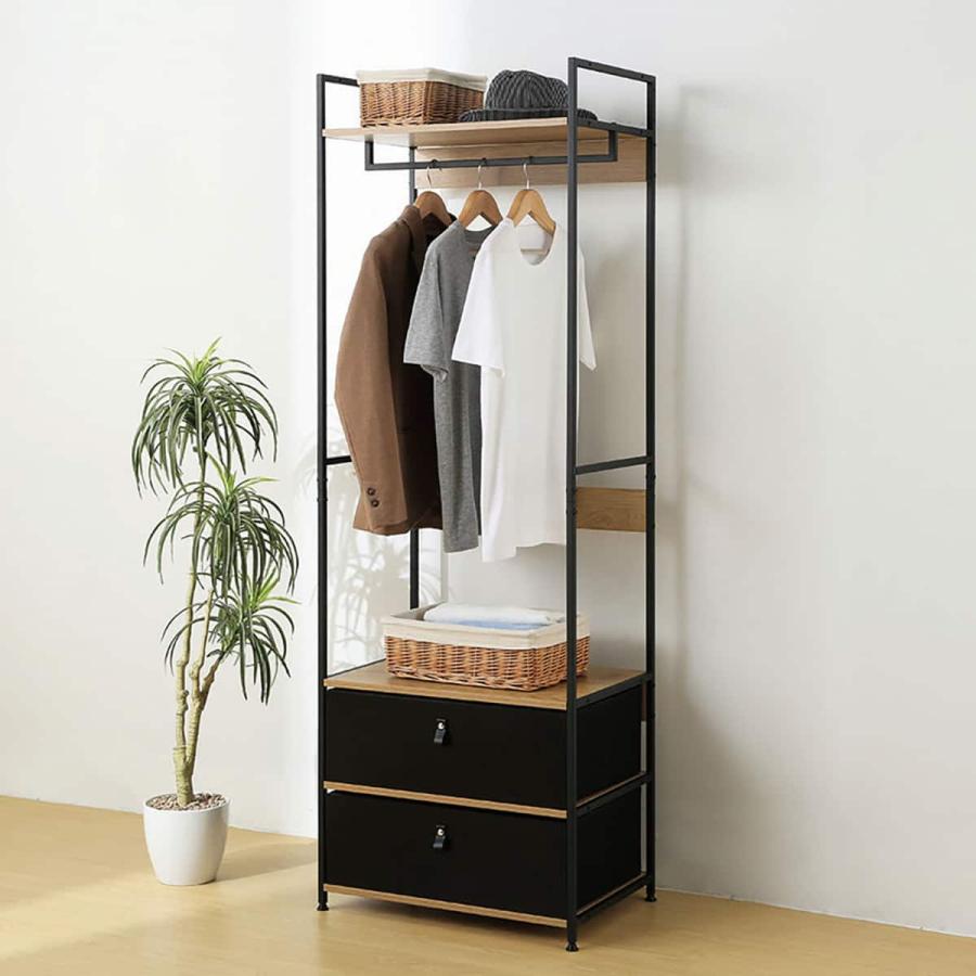 ニトリ（NITORI） ハンガーラック(KP520 LBR/BK) : ニトリ Yahoo!店