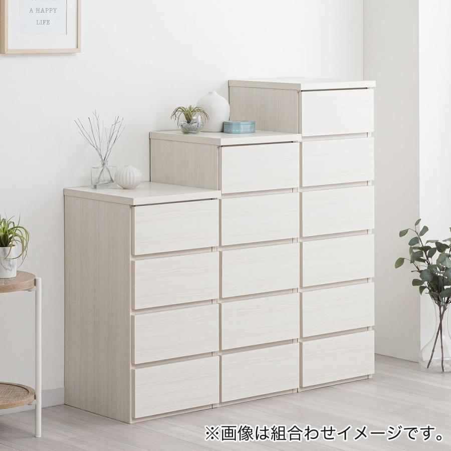 NITORIホワイトチェスト ニトリ（NITORI） 日本製 組立不要 完成品 チェスト (幅40cm 6段