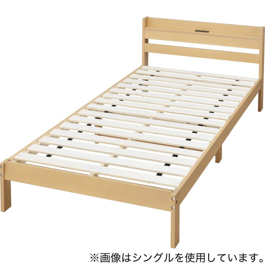 ニトリ（NITORI） セミダブルベッドフレーム(WD101 SL 棚・コンセント