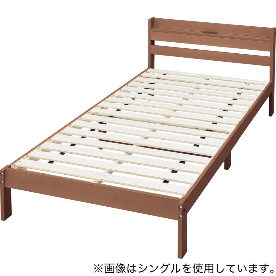 ニトリ（NITORI） セミダブルベッドフレーム(WD101 SL 棚・コンセント