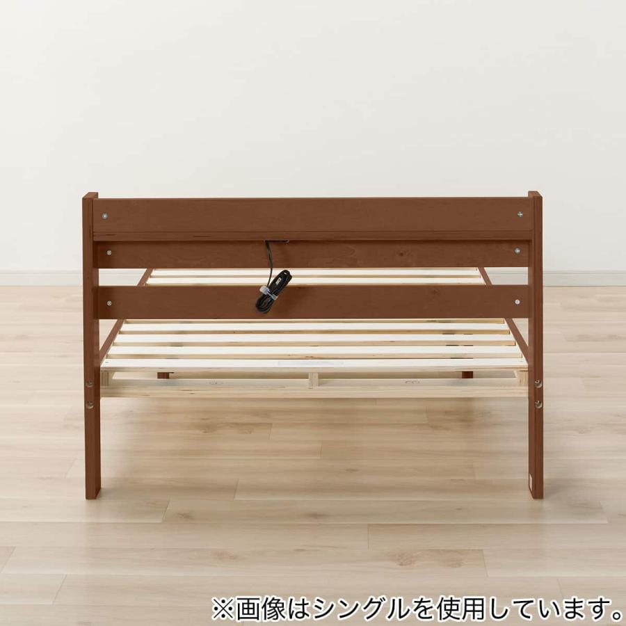 ニトリ（NITORI） セミダブルベッドフレーム(WD101 SL 棚・コンセント