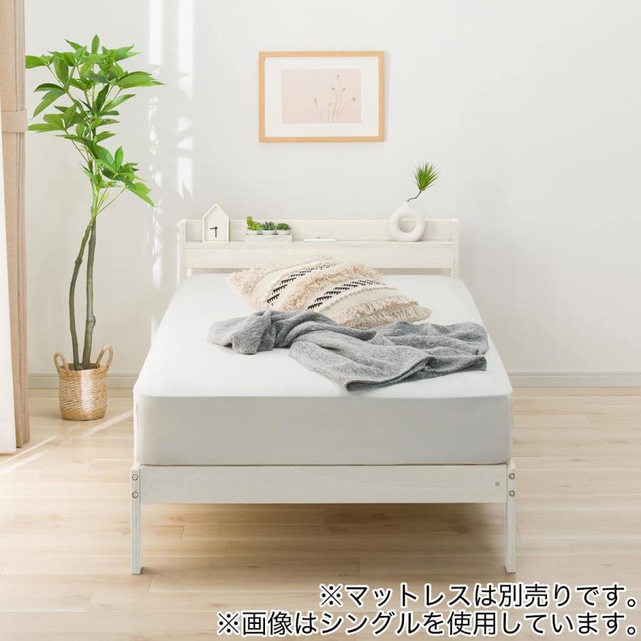 ニトリ（NITORI） セミダブルベッドフレーム(WD101 SL 棚・コンセント