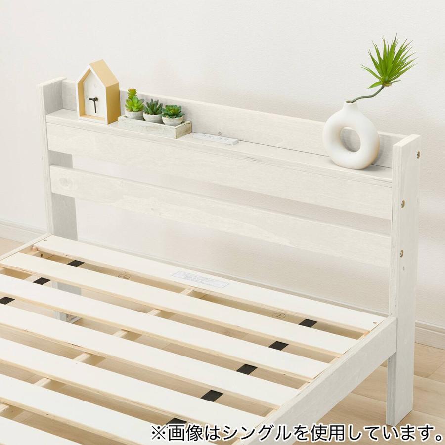 ニトリ（NITORI） セミダブルベッドフレーム(WD101 SL 棚・コンセント