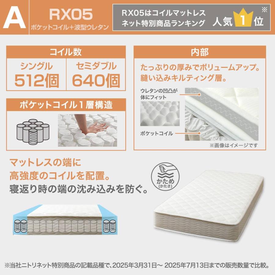 ニトリ　シングルベッド　ポケットコイルマットレス付き　スノコ床板　Sベッド　 シングル マットレス付き棚付きすのこベッド (MRS ホワイト / SLT01