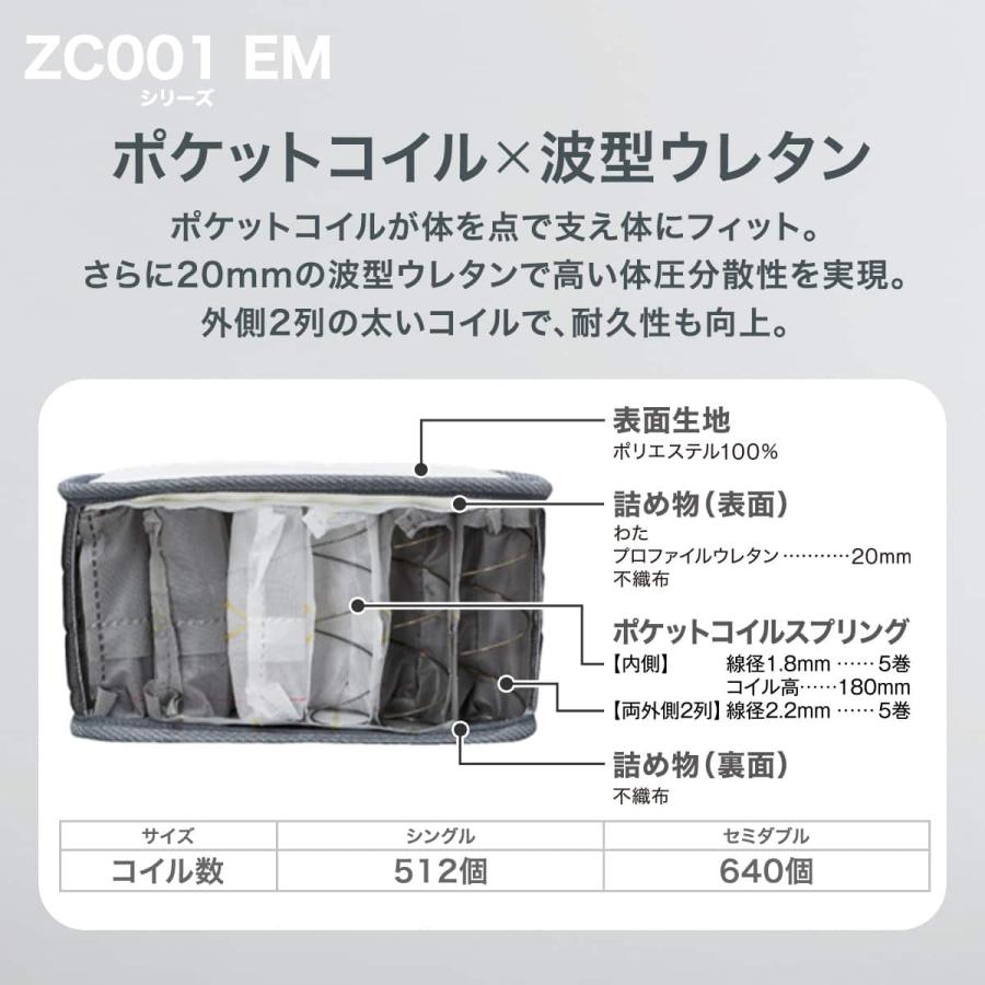 ニトリ（NITORI） セミダブルマットレス(ZC001 EM) : ニトリ Yahoo!店