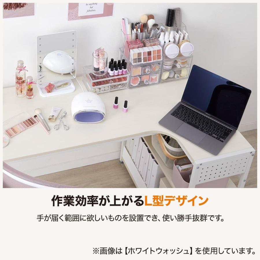 【美品】デスク　机　ニトリ くみあわせデスク デスクライト付き (GL24 WW/PU) | ニトリネット