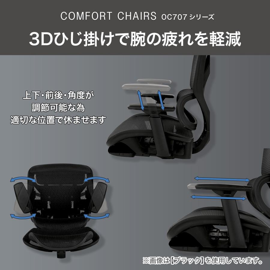 ニトリ（NITORI） オフィスチェア(OC707 エラストマーメッシュ BE