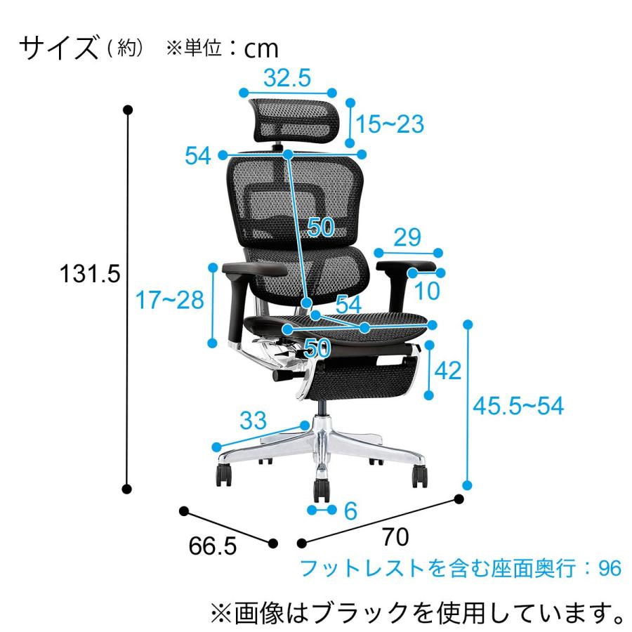 ニトリ（NITORI） ワークチェア(エルゴヒューマン EHP2 LPLDR BK
