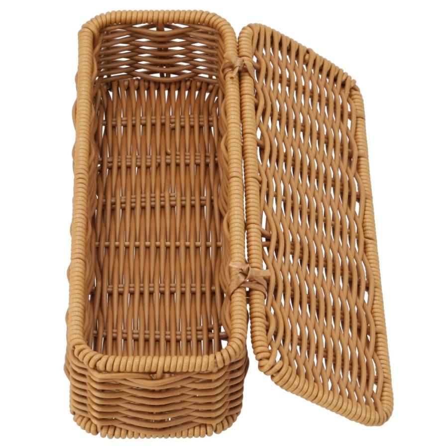 ニトリ（NITORI） 洗える抗菌蓋つきカトラリーケース(ブラウン