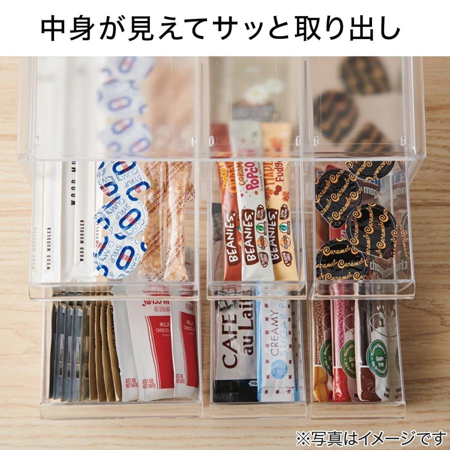 ニトリ（NITORI） 中身が見えるキッチン小物ケース(クリア KI84