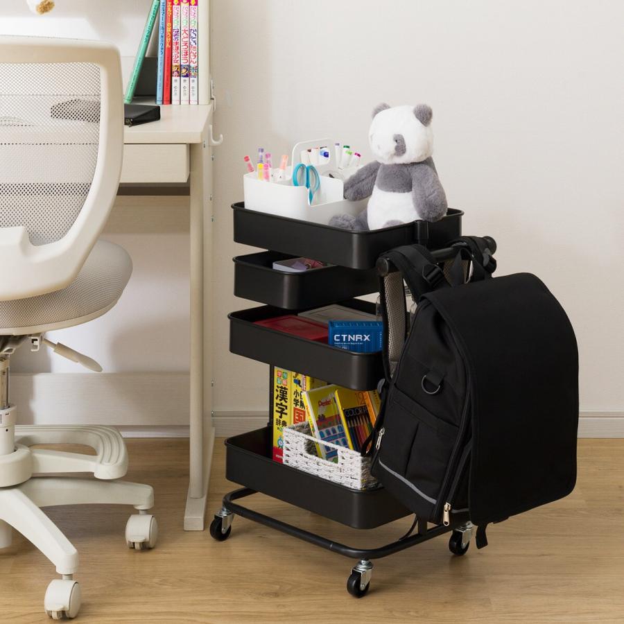 ニトリ（NITORI） キッズ収納 バッグハンガー付き トロリコンパクト3点