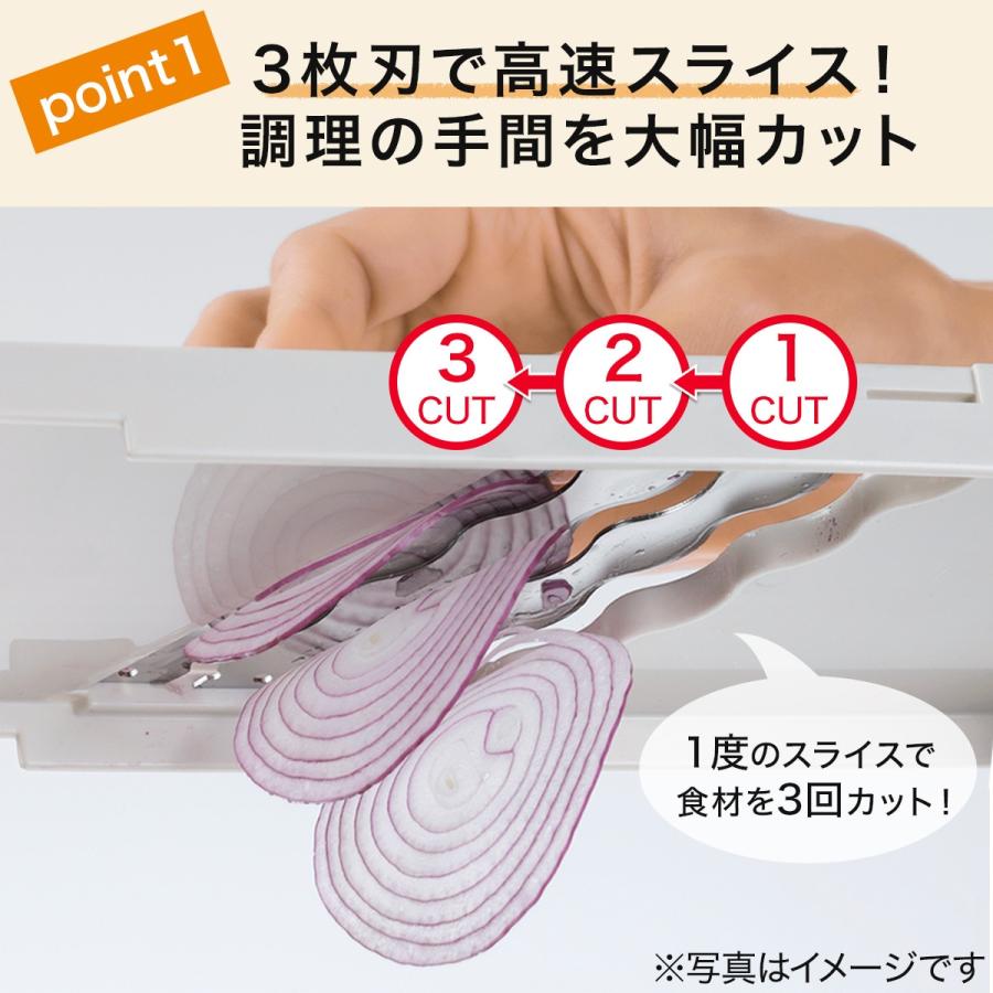 3点セットリピート割専用 ニトリ（NITORI） 軽い切れ味の3枚刃キャベツスライサー : ニトリ