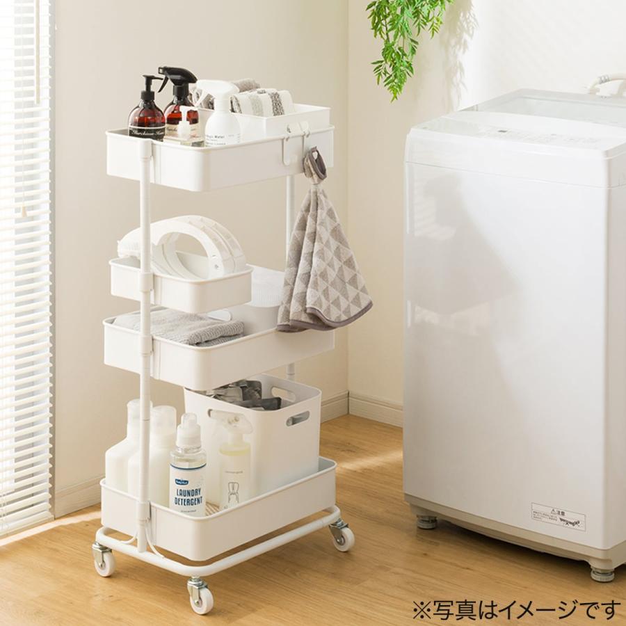 【新品】90Lチェストフリーザー 上開き バスケット付き コンパクト ホワイト ニトリ（NITORI） スチールワゴン トロリ用 回転バスケット(ホワイト