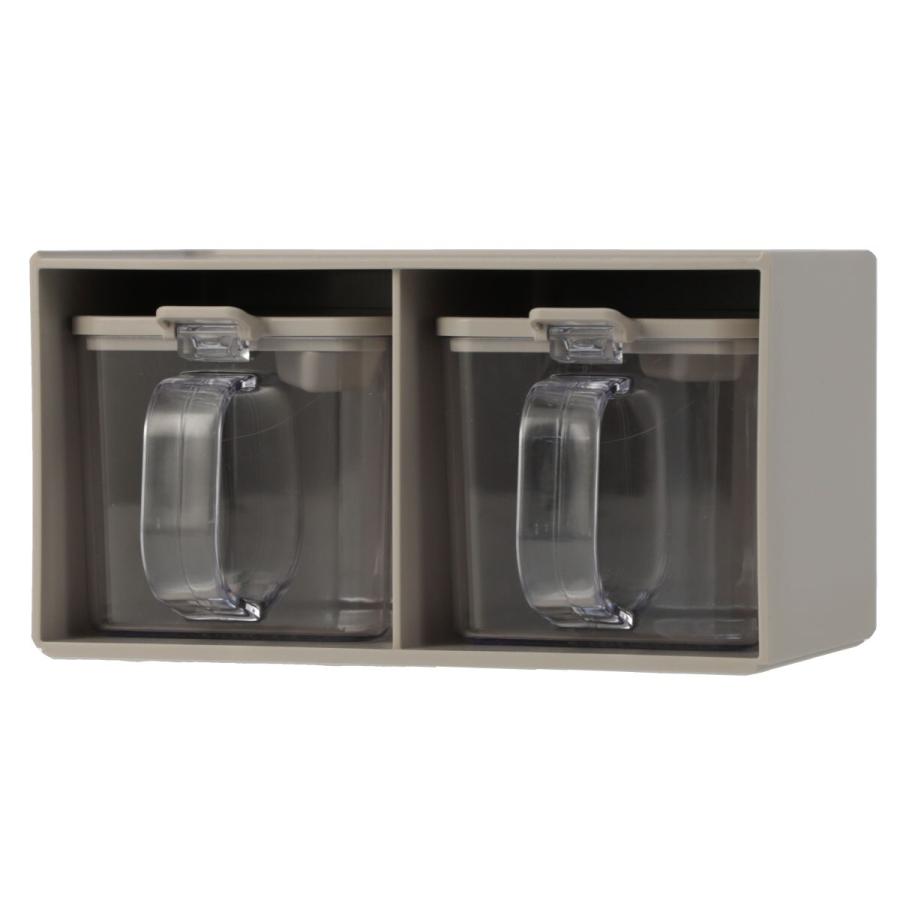 ニトリ 縦横置ける調味料ポット2個セット(2P モカ JC419