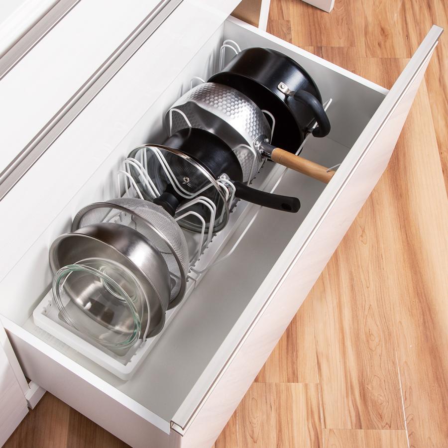 伸縮ザル・ボウル・フライパンスタンド 伸縮幅46-86cm (MG-4686) ニトリ の商品画像