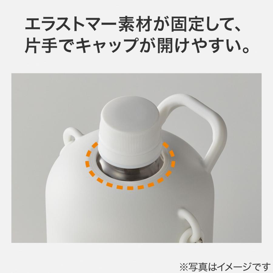 ペットボトルホルダー ストラップ付き 500-650ml (K ブラック) ニトリ