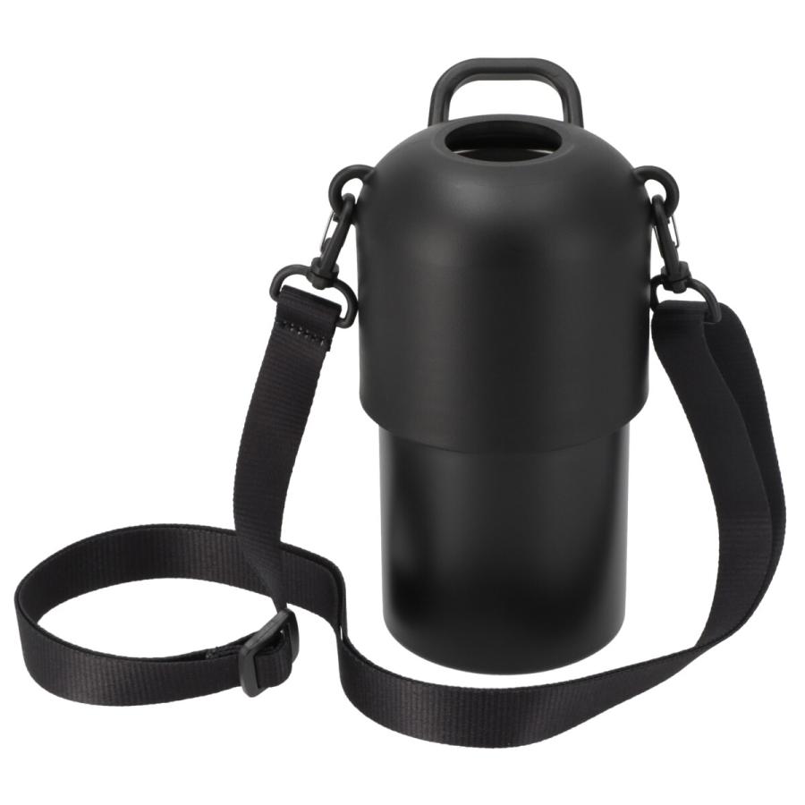 ペットボトルホルダー ストラップ付き 500-650ml (K ブラック) ニトリ