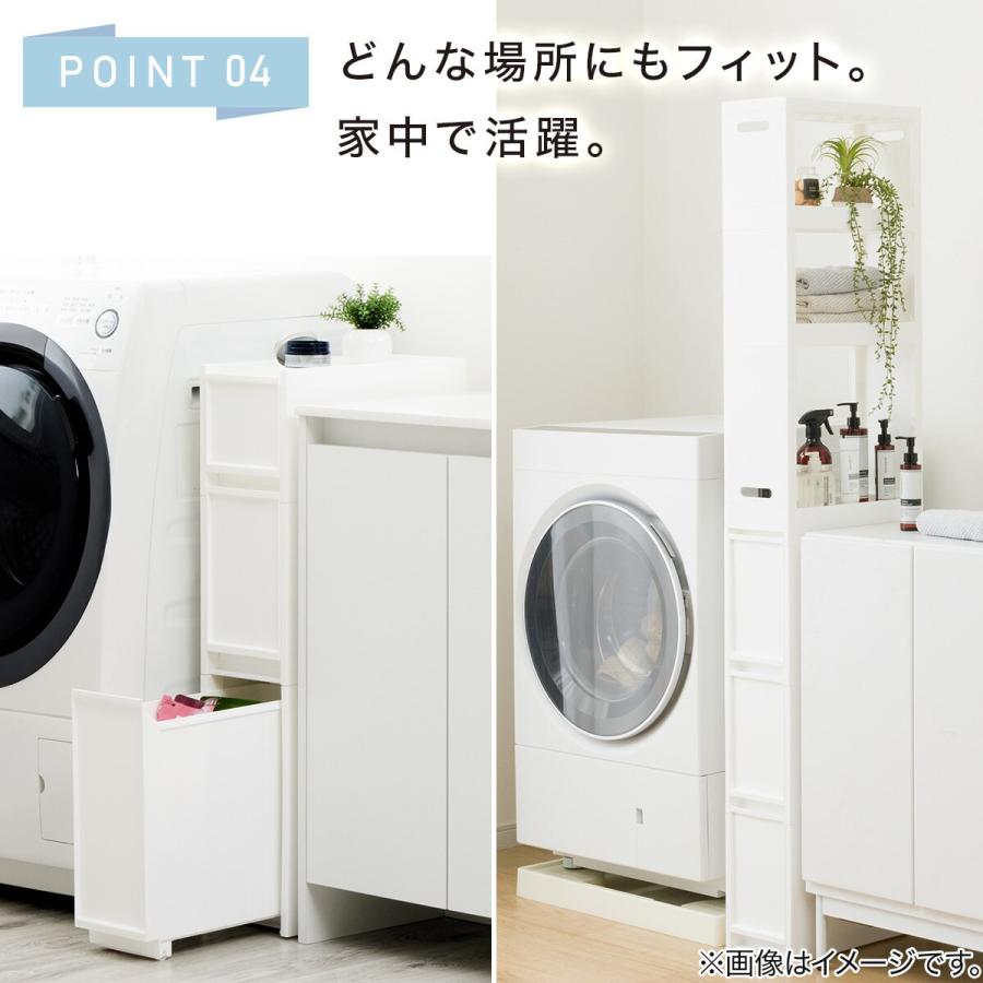 ニトリ（NITORI） 積み重ねできるスリムストッカー(SーMーL クリア N01