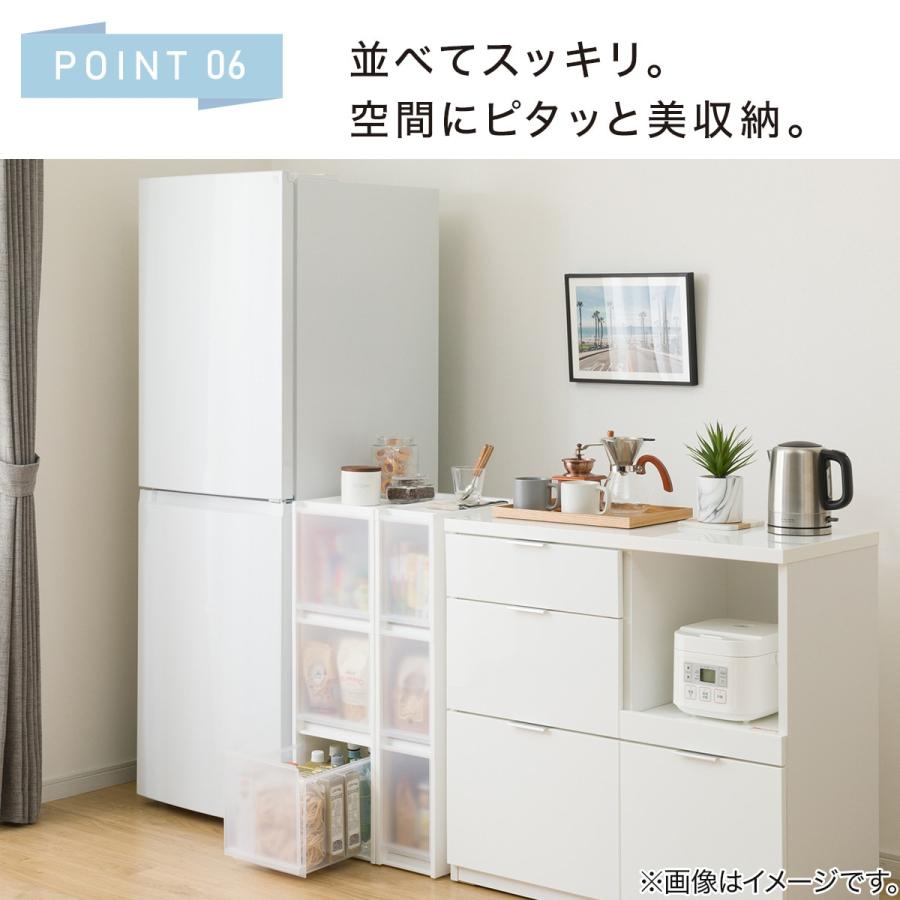 ニトリ（NITORI） 積み重ねできるスリムストッカー(SーMーL クリア N01