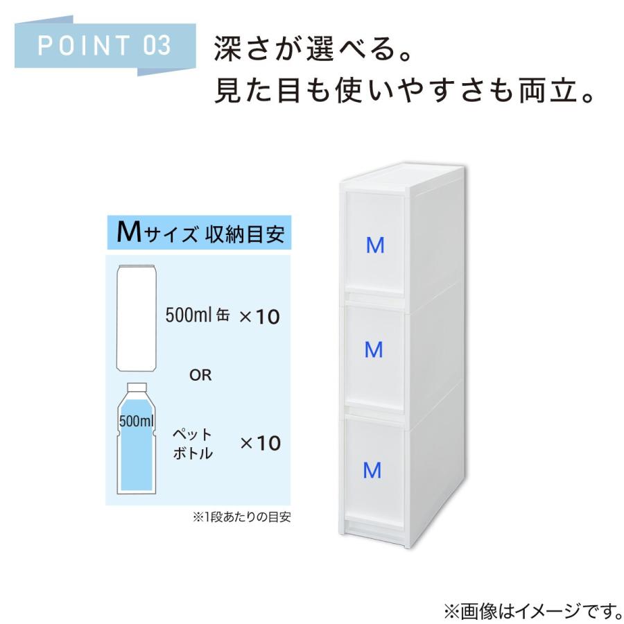 ニトリ（NITORI） 積み重ねできるスリムストッカー(MーMーM ホワイト