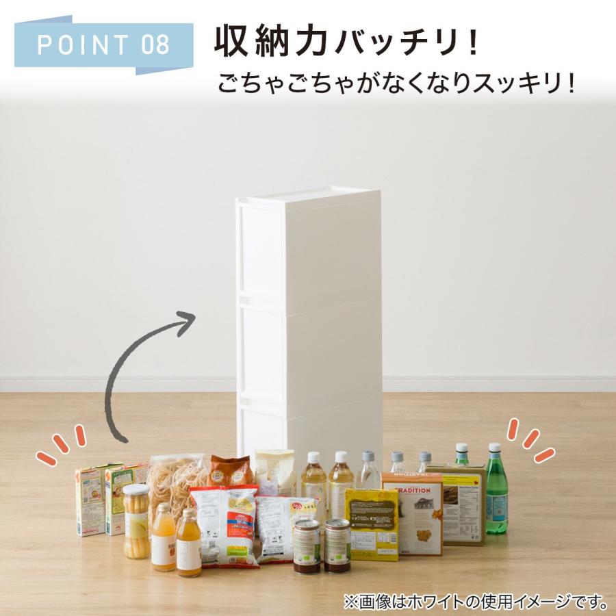 ニトリ（NITORI） 積み重ねできるスリムストッカー(MーMーM クリア N01