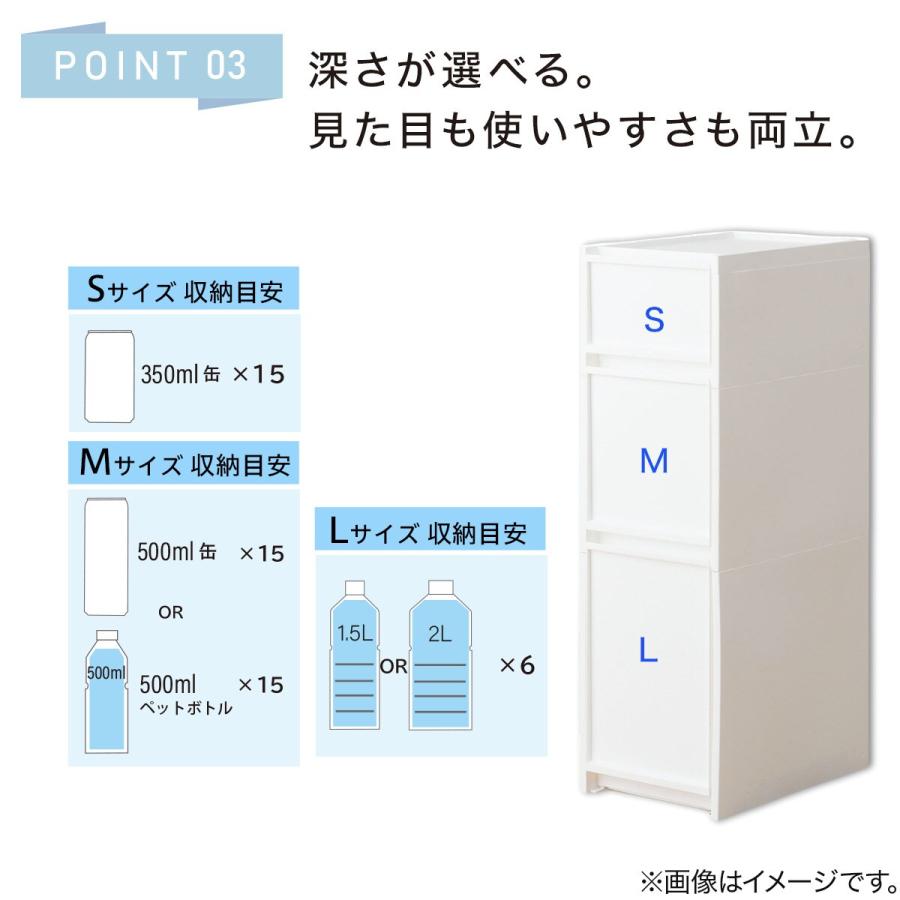 ニトリ（NITORI） スリムストッカー27cmS-M-L(ホワイト) : ニトリ