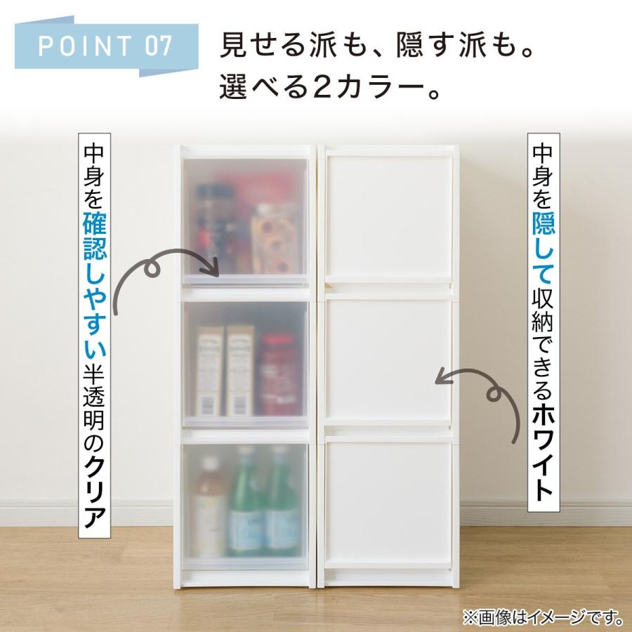 ニトリ（NITORI） スリムストッカー27cmM-M-M(クリア) : ニトリ