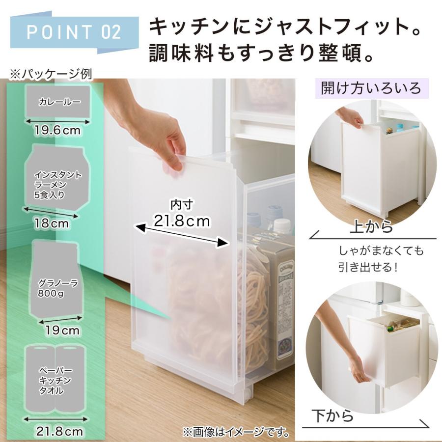 ニトリ（NITORI） スリムストッカー27cmM-M-M(クリア) : ニトリ